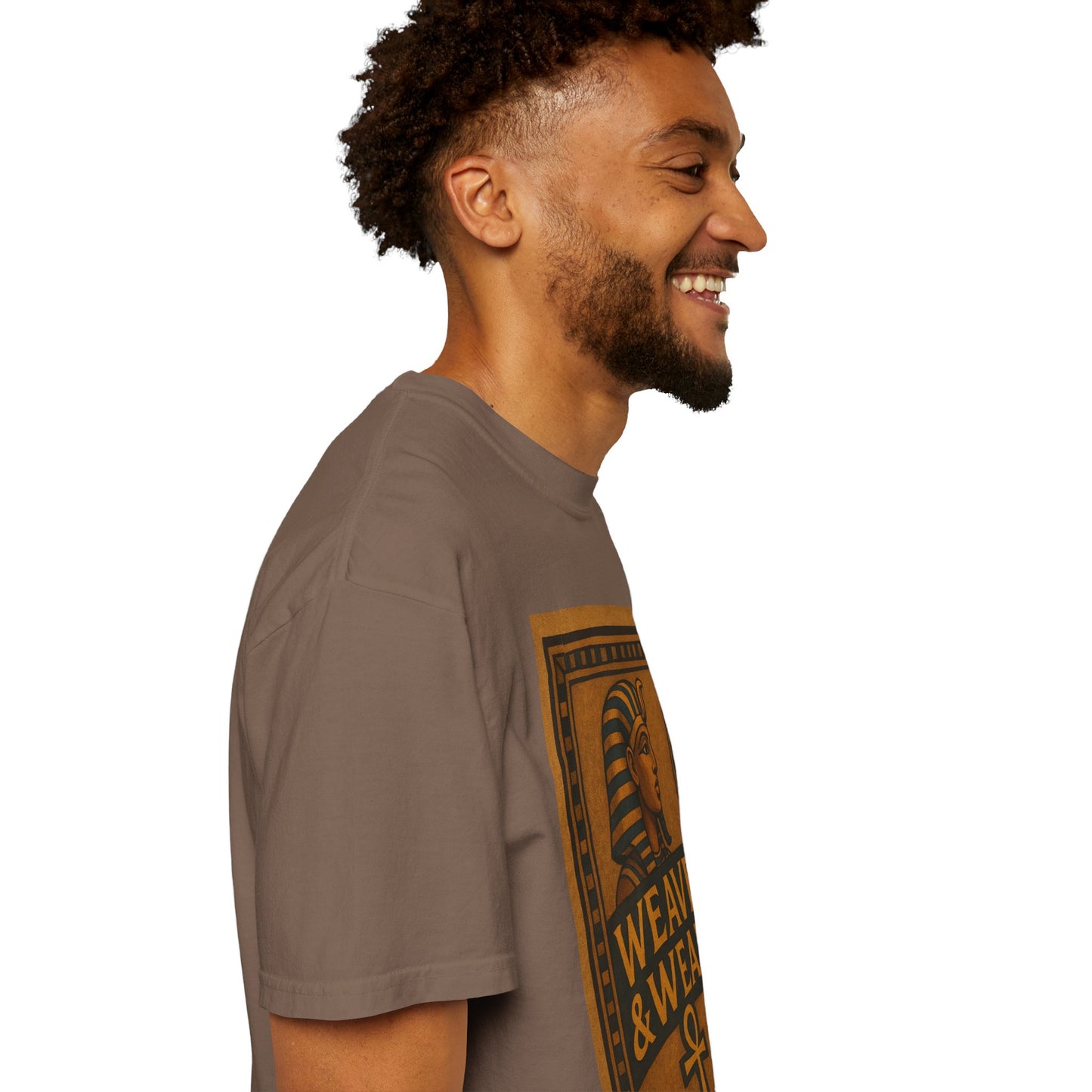 Egyptian-Inspired T-Shirt with 'Weave & Wear' Design, Vintage Style, Unisex Apparel, Gift for History Lovers, Casual Wear