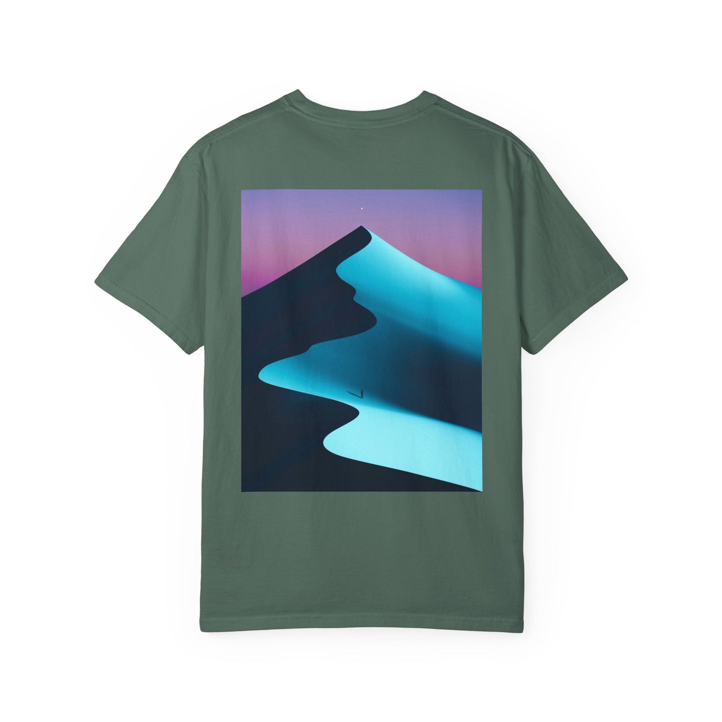 Garment-Dyed T-Shirt with Artistic Design, Cool Summer Tee, Eco-Friendly Fashion, Casual Outfit, Gift for Nature Lovers