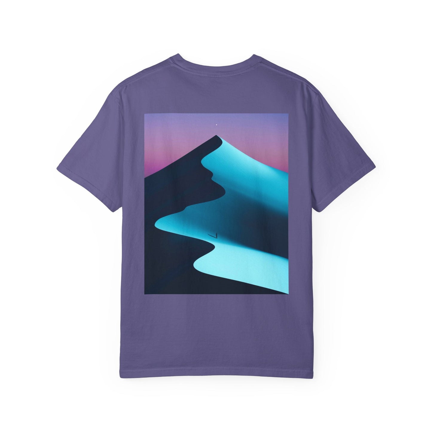 Garment-Dyed T-Shirt with Artistic Design, Cool Summer Tee, Eco-Friendly Fashion, Casual Outfit, Gift for Nature Lovers