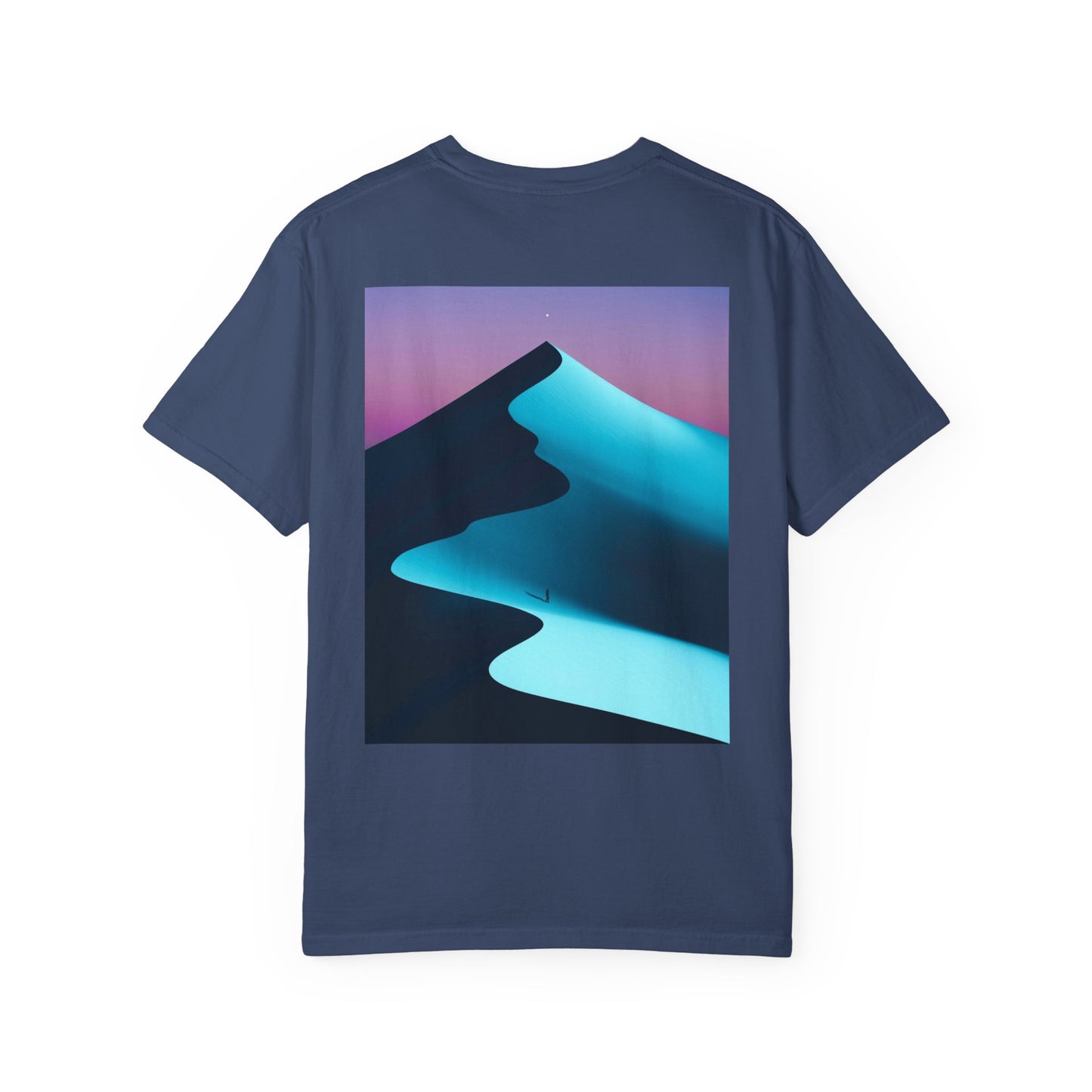 Garment-Dyed T-Shirt with Artistic Design, Cool Summer Tee, Eco-Friendly Fashion, Casual Outfit, Gift for Nature Lovers
