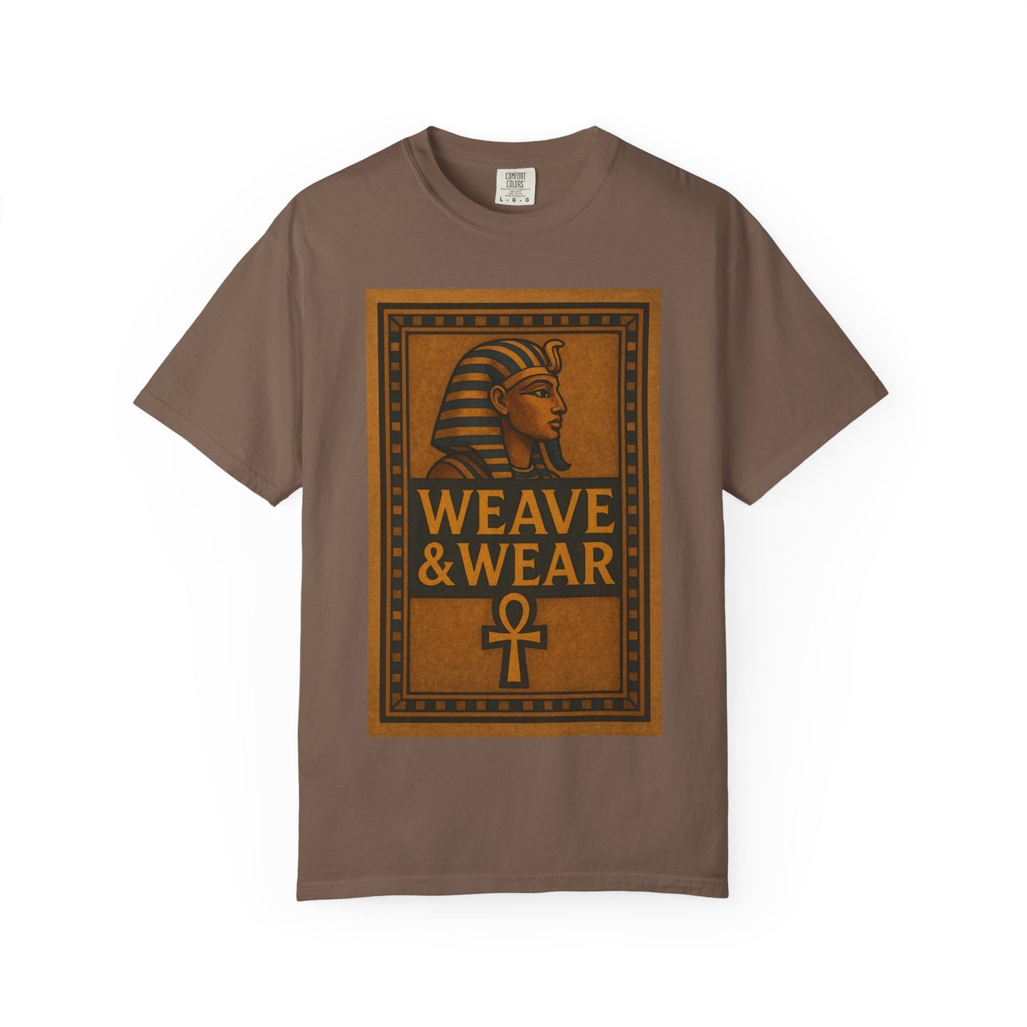 Egyptian-Inspired T-Shirt with 'Weave & Wear' Design, Vintage Style, Unisex Apparel, Gift for History Lovers, Casual Wear