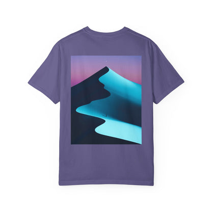 Garment-Dyed T-Shirt with Artistic Design, Cool Summer Tee, Eco-Friendly Fashion, Casual Outfit, Gift for Nature Lovers