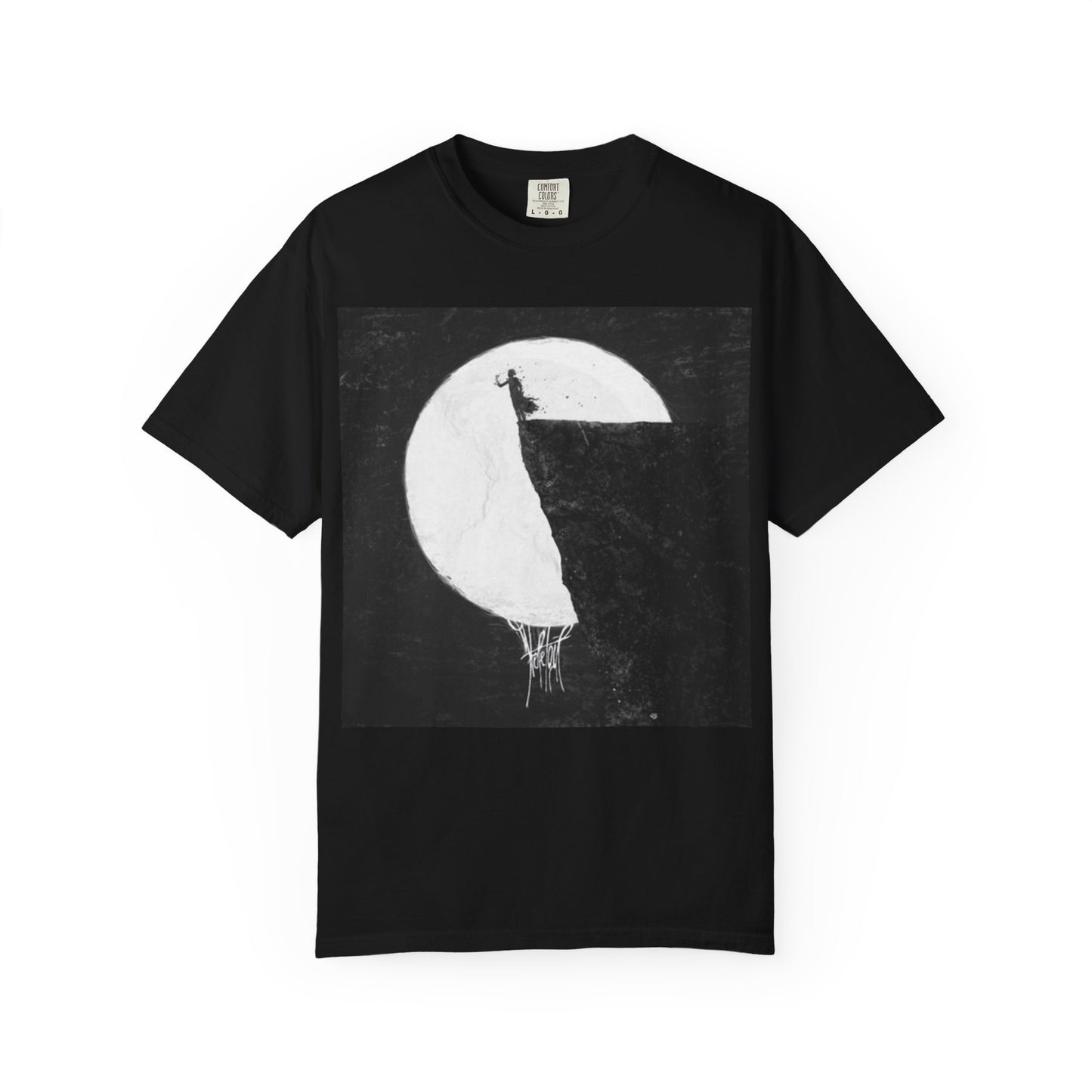 Moody Moon Graphic T-shirt, Unisex Tee, Casual Wear, Gift for Friends, Artistic Fashion, Everyday Style