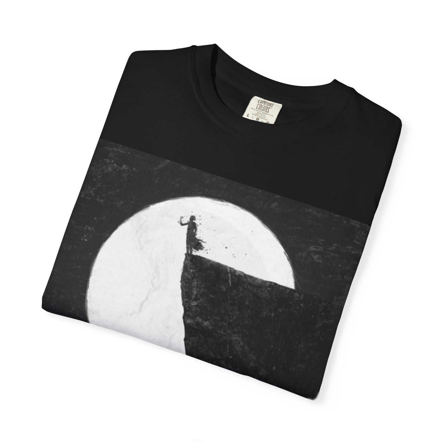 Moody Moon Graphic T-shirt, Unisex Tee, Casual Wear, Gift for Friends, Artistic Fashion, Everyday Style
