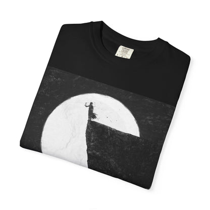 Moody Moon Graphic T-shirt, Unisex Tee, Casual Wear, Gift for Friends, Artistic Fashion, Everyday Style