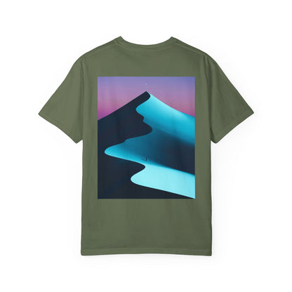 Garment-Dyed T-Shirt with Artistic Design, Cool Summer Tee, Eco-Friendly Fashion, Casual Outfit, Gift for Nature Lovers