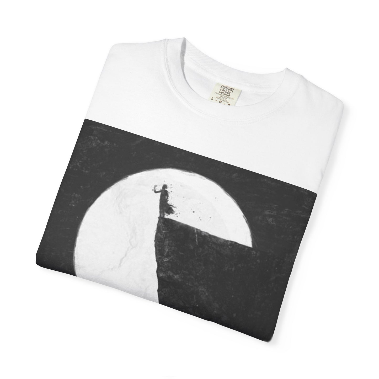 Moody Moon Graphic T-shirt, Unisex Tee, Casual Wear, Gift for Friends, Artistic Fashion, Everyday Style