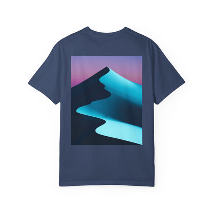 Garment-Dyed T-Shirt with Artistic Design, Cool Summer Tee, Eco-Friendly Fashion, Casual Outfit, Gift for Nature Lovers