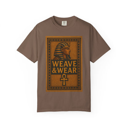 Egyptian-Inspired T-Shirt with 'Weave & Wear' Design, Vintage Style, Unisex Apparel, Gift for History Lovers, Casual Wear