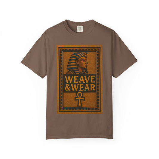 Egyptian-Inspired T-Shirt with 'Weave & Wear' Design, Vintage Style, Unisex Apparel, Gift for History Lovers, Casual Wear