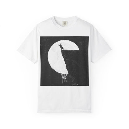 Moody Moon Graphic T-shirt, Unisex Tee, Casual Wear, Gift for Friends, Artistic Fashion, Everyday Style