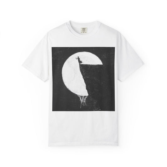 Moody Moon Graphic T-shirt, Unisex Tee, Casual Wear, Gift for Friends, Artistic Fashion, Everyday Style
