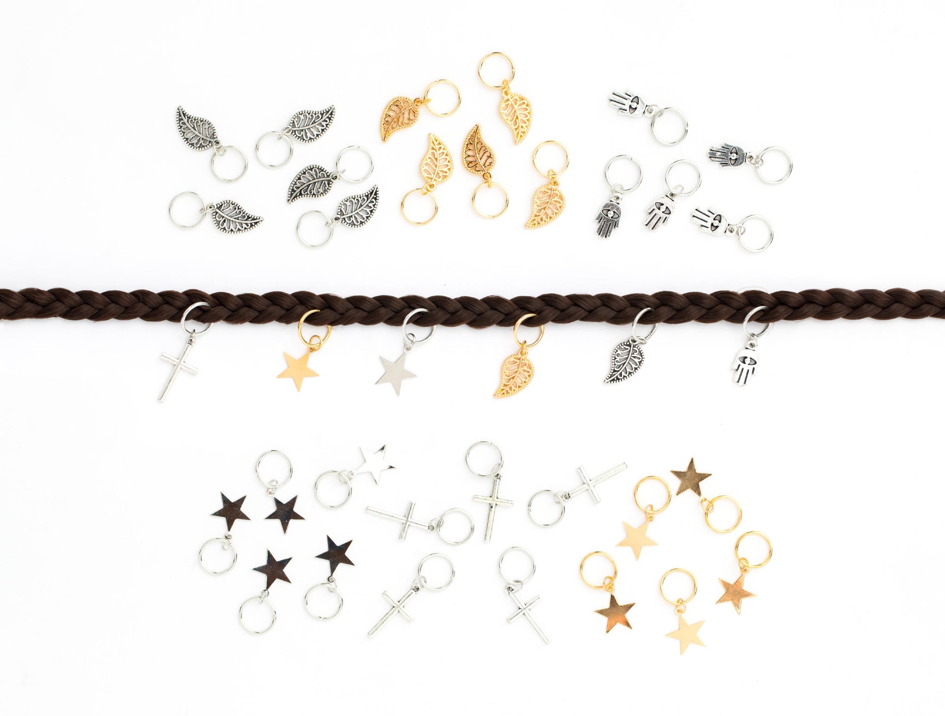 Hairspray hair ring with pendant KÉZ AFROline (5pcs)-1